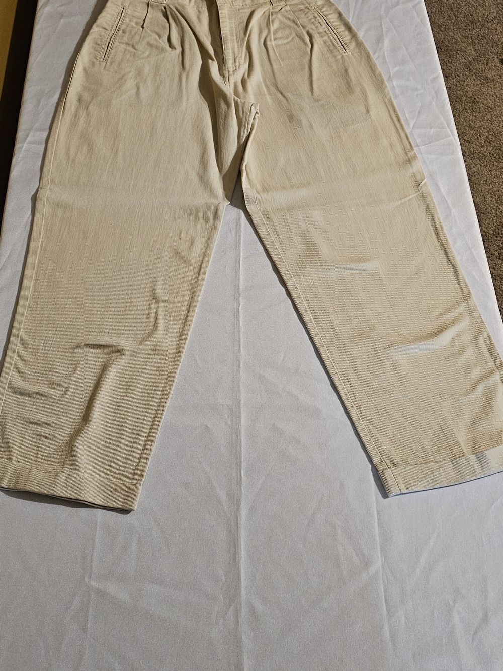 Joseph Abboud Cream Corduroy Pants